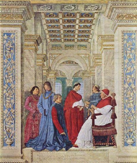 Melozzo da Forli Pope Sixtus IV appoints Bartolomeo Platina prefect of the Vatican Library